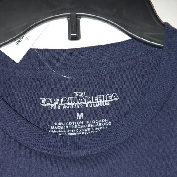 Marvel CAPTAIN AMERICA The Winter Soldier Mad Engine Shirt Blue Size M - Picture 4 of 6
